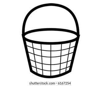 Shopping basket (vector illustration or web icon)