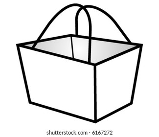 Shopping basket (vector illustration or web icon)