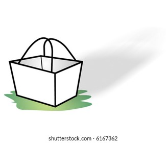 Shopping basket (vector illustration or web icon)