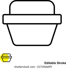 Shopping Basket Vector Line Icon