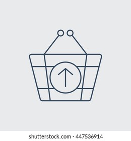 Shopping Basket Vector Line Icon. Eps.-10.