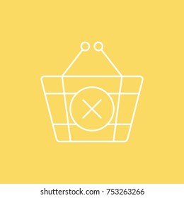 Shopping Basket vector line icon. eps-10