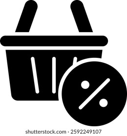 Shopping Basket Vector for Retail and E-Commerce. Online store symbol, grocery shopping icon, digital purchase illustration