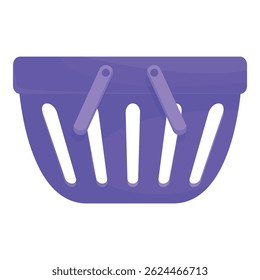 Shopping basket waiting to be filled while standing on white background