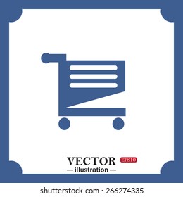 Shopping basket, web icon. vector design