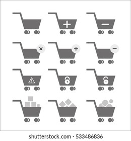 Shopping baskets icons
