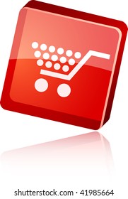  Icono de compras hermoso. Ilustración vectorial.