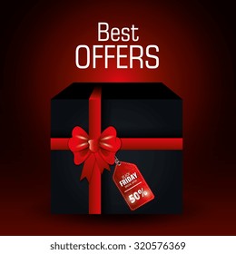 Shopping black friday day discounts, vector illustration eps 10
