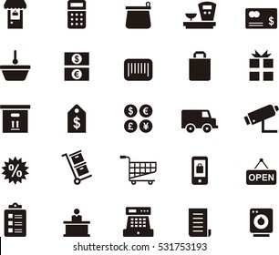 SHOPPING black icons