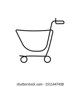 Shopping black line icon 1 vector icon