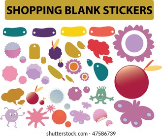etiquetas en blanco de compra. vector