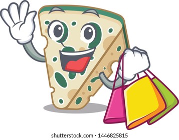 Shopping blue cheese served in cartoon plate