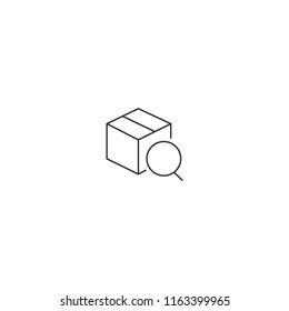 Shopping box vector icon