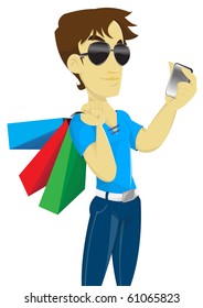 shopping boy
