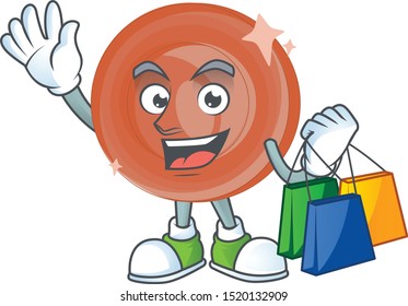 Shopping bronze coin cartoon character with mascot