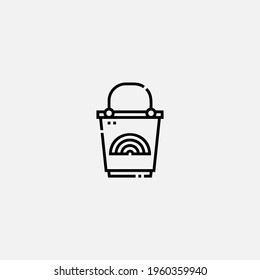 Shopping bucket icon sign vector,Symbol, logo illustration for web and mobile