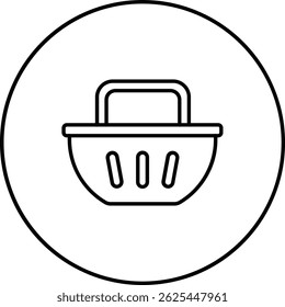 Ícone de vetor do Balde de Compras. Pode ser usado para impressão, aplicativos móveis e da Web.