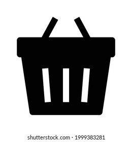 Shopping bucket vector icon, isolated on white background