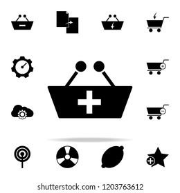 shopping bug plus icon. web icons universal set for web and mobile