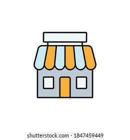 shopping, building line icon. Elements of black friday and sales icon. Premium quality graphic design icon. Can be used for web, logo, mobile app, UI, UX on white background