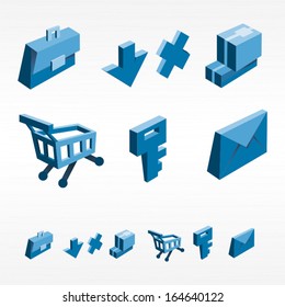Shopping and business icon set / Gradient contains set in EPS 8 format