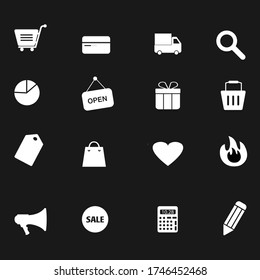 shopping business  icon set vector format