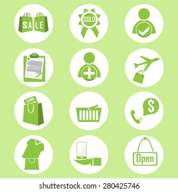 Shopping, business icon vector illustration