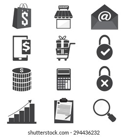Shopping, business icon vector illustration