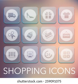 Shopping buttons set- vector objects
