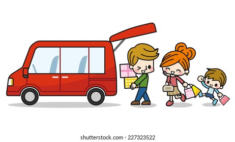 Shopping by car