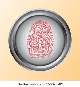 Shopping by finger Touch, ID Fingerprint scan Access icon