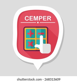 shopping calculator flat icon with long shadow,eps10