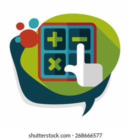 shopping calculator flat icon with long shadow,eps10