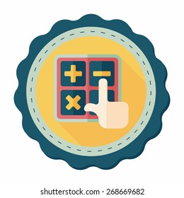 shopping calculator flat icon with long shadow,eps10