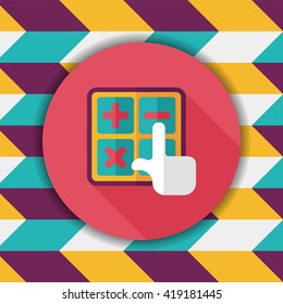 shopping calculator flat icon with long shadow,eps10