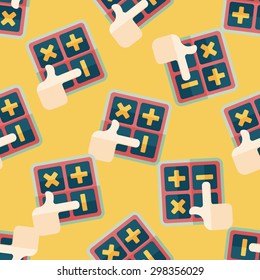 shopping calculator flat icon,eps10 seamless pattern background