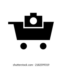shopping camera icon or logo isolated sign symbol vector illustration - high quality black style vector icons
