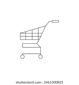 coche de compras tipo de Vector icono