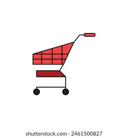 coche de compras tipo de Vector icono