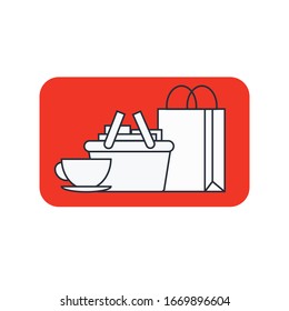 Ilustración vectorial plana de la tarjeta de compra