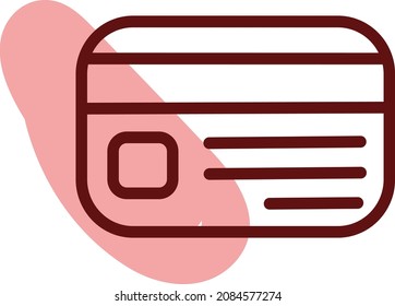 Shopping card, illustration, vector, on a white background.