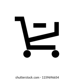shopping card remove icon. Element of web icon for mobile concept and web apps. Thin line shopping card remove icon can be used for web and mobile