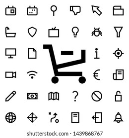 shopping card remove icon. Universal set of web for website design and development, app development