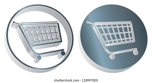 shopping cart, 3d