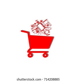 Shopping cart. 3D icon