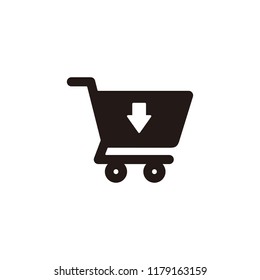 Shopping cart, add icon symbol