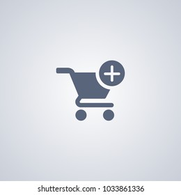 Shopping Cart Add To Cart Icon, Vector Best Flat Icon On White Background , EPS 10
