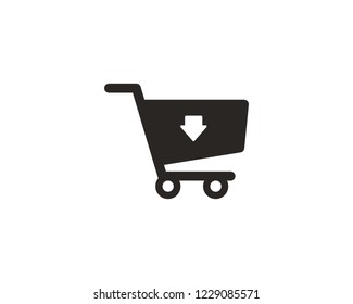 Shopping cart add item icon