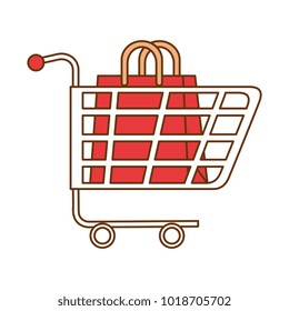 shopping cart with bag