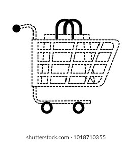 shopping cart with bag